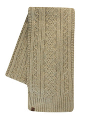 Timberland Womens Chunky Beige Ribbed Scarf