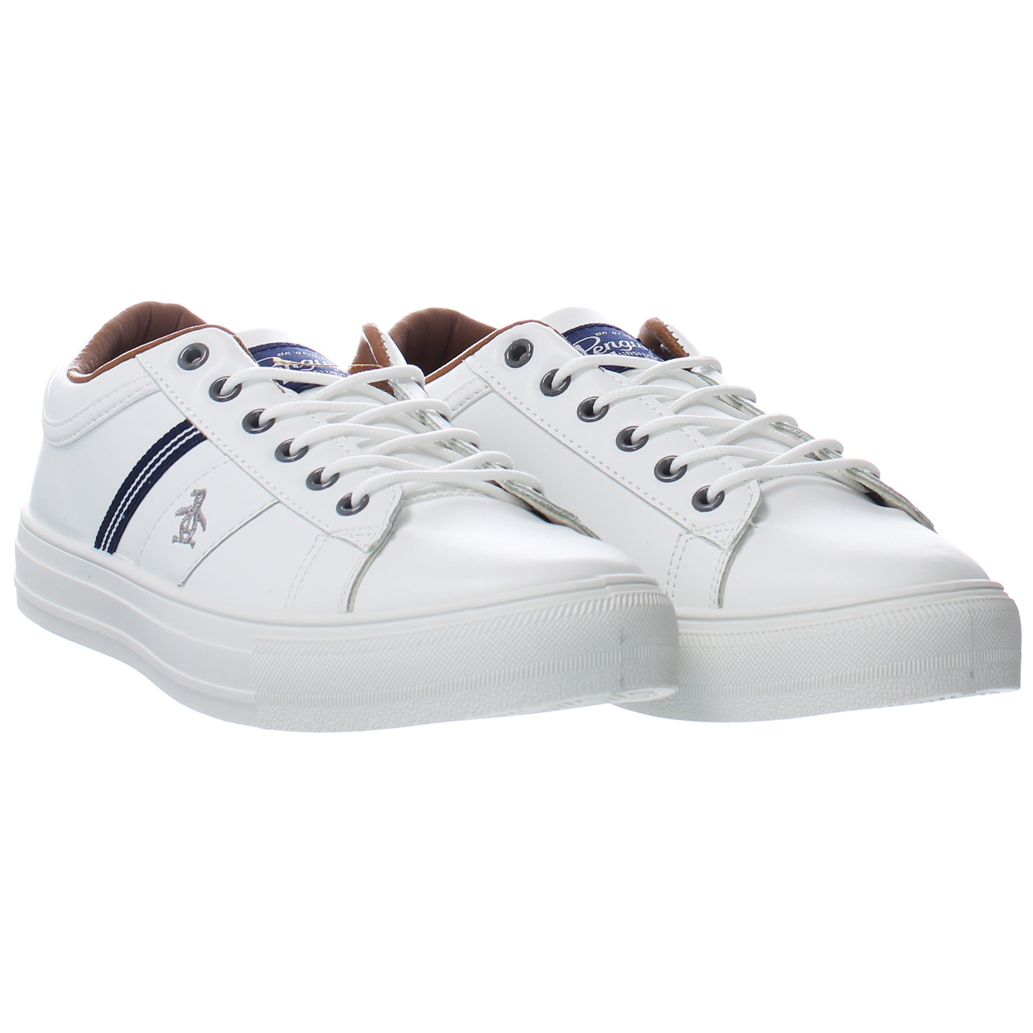 Penguin Max Mens White Trainers