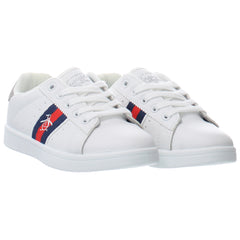 Penguin Plane Kids White Trainers