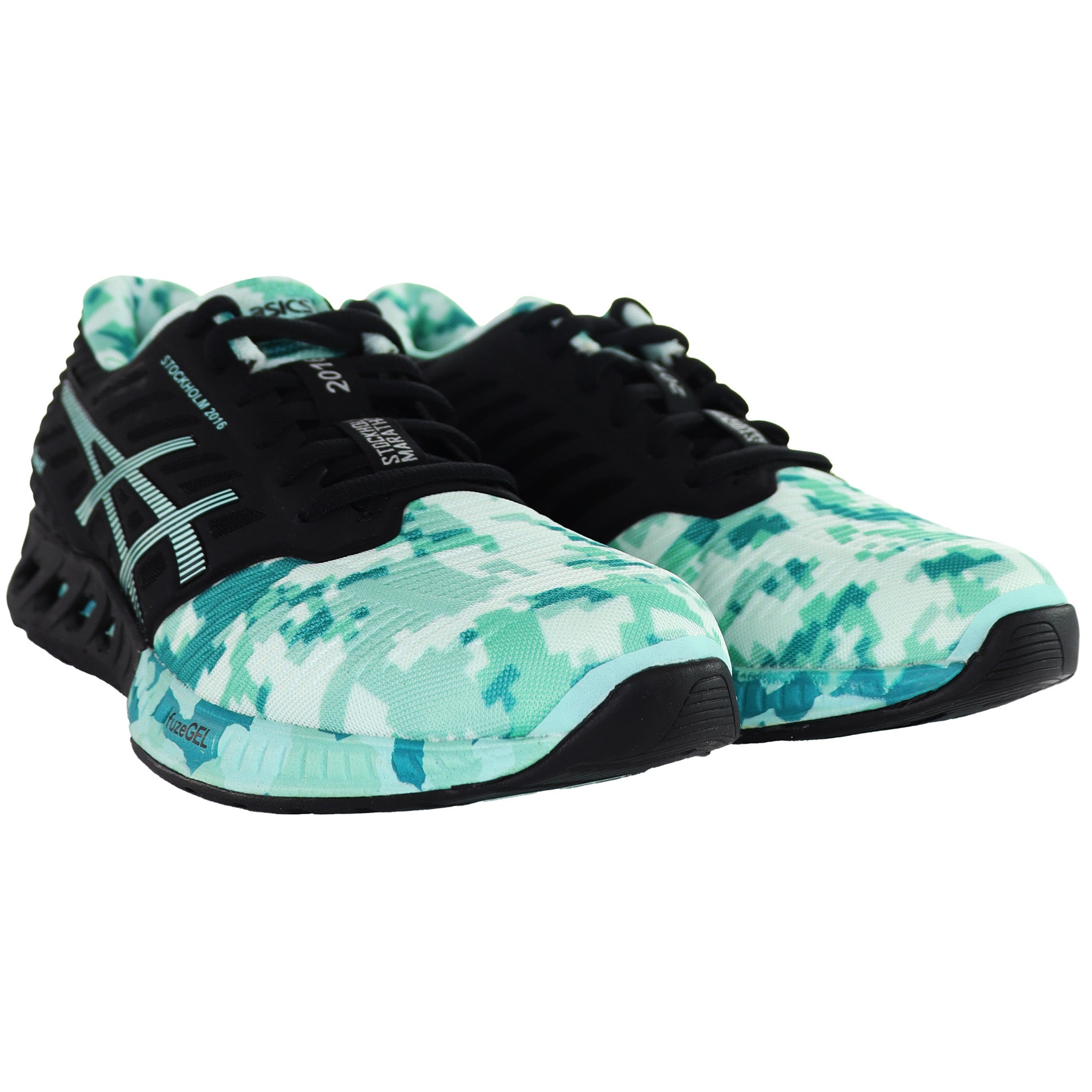 Asics FuzeX Womens Black/Green Trainers