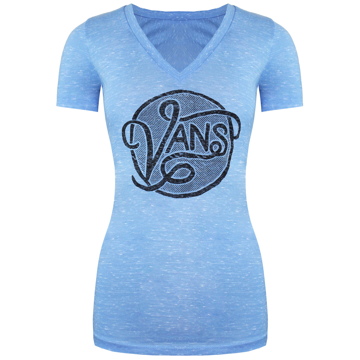 Vans Off The Wall Womens Graphic Blue T-Shirt