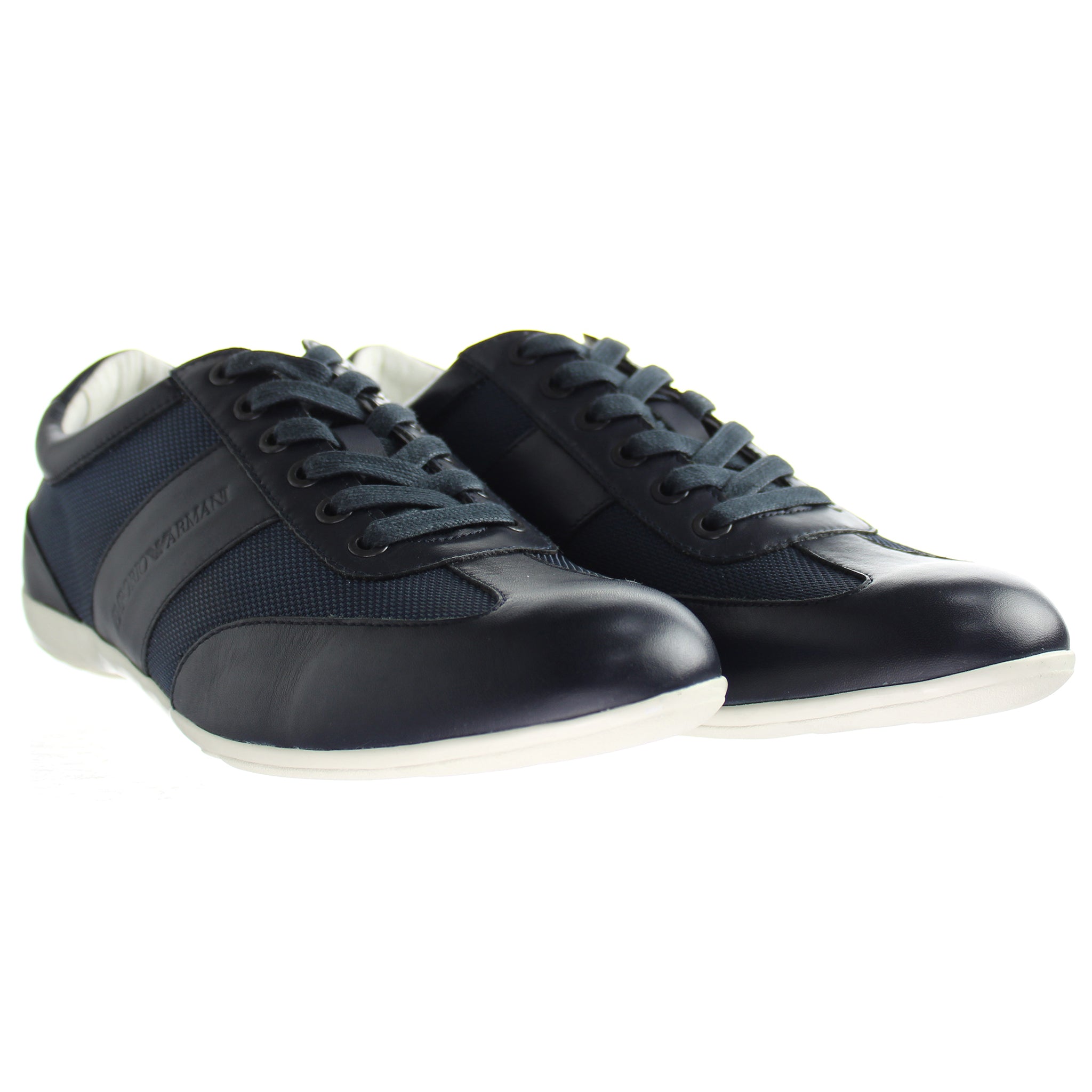 Emporio Armani Mens Navy Blue Trainers