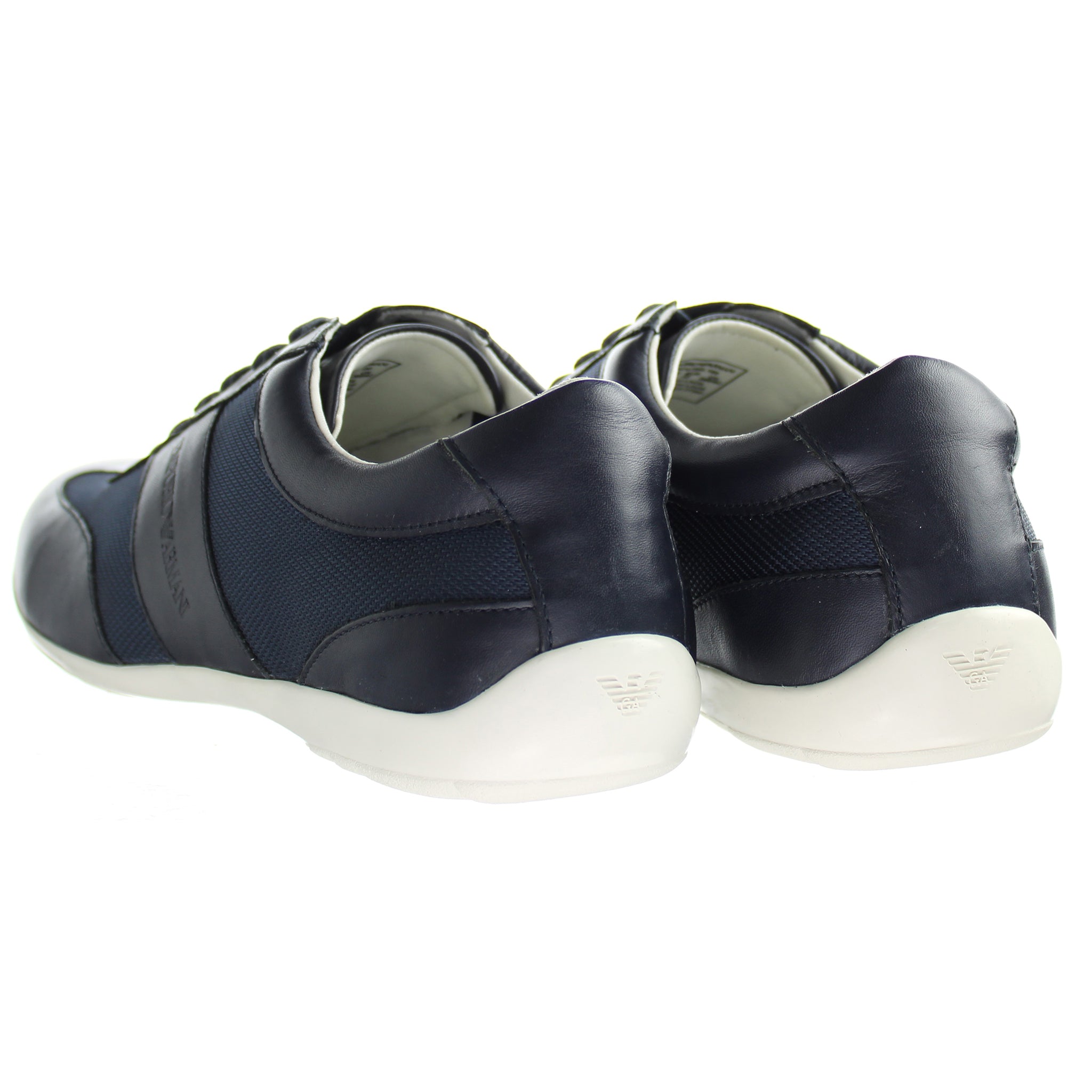 Emporio Armani Mens Navy Blue Trainers