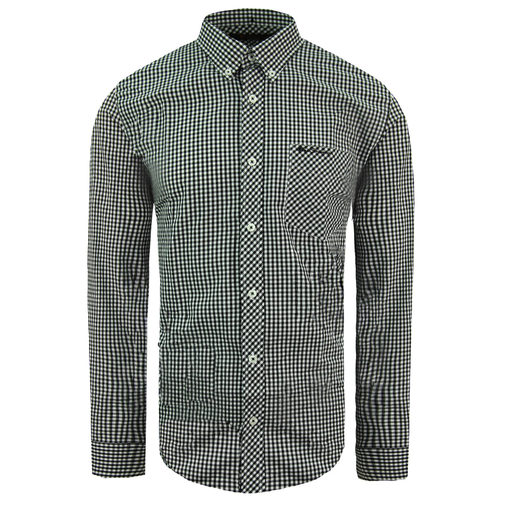 Ben Sherman Oxford Mens Black/White Shirt