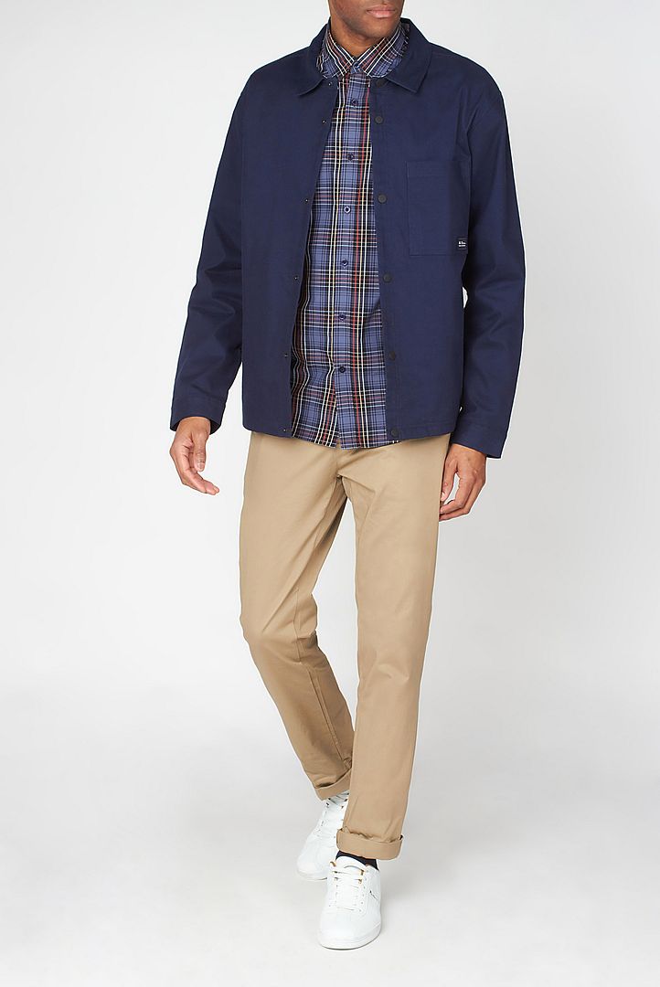 Ben Sherman Trucker Mens Navy Shirt Jacket