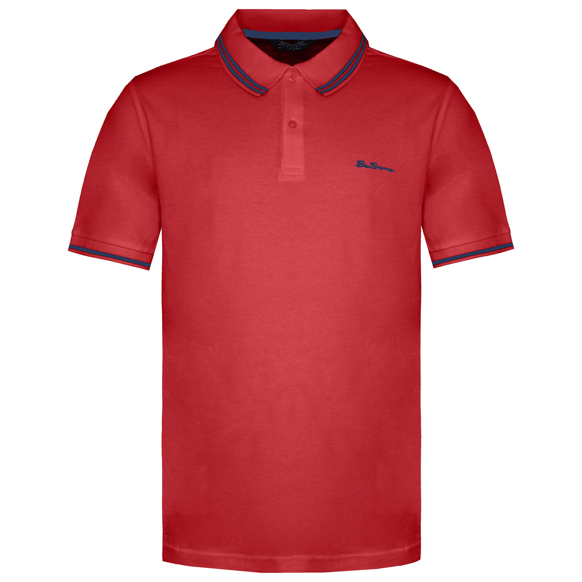 Ben Sherman Twin Tipped Mens Red Polo Shirt