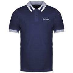 Ben Sherman Collar Interest Mens Navy Polo Shirt