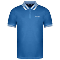 Ben Sherman Collar Interest Mens Blue Polo Shirt