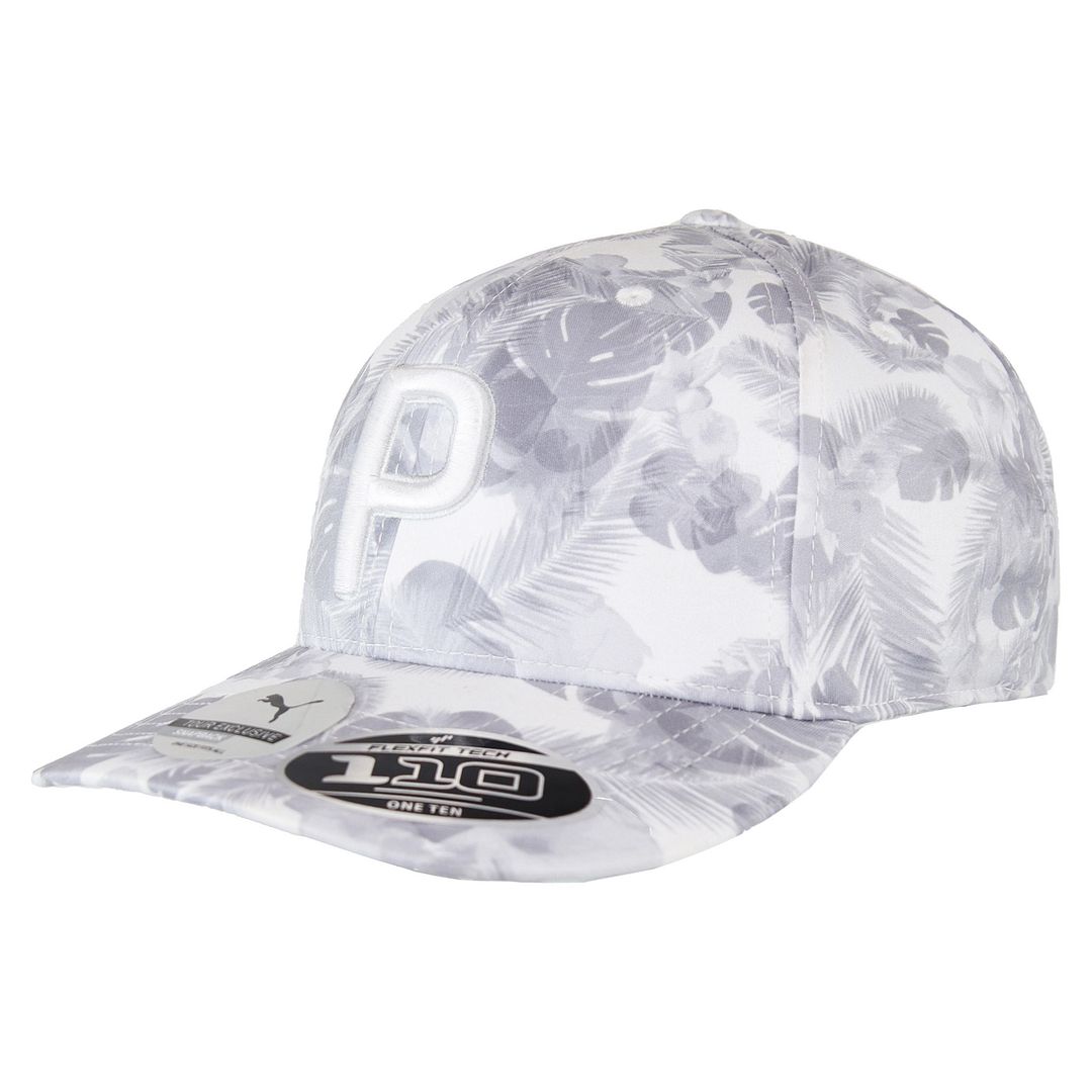 Puma Golf P110 Mens Grey Floral Flex Fit Cap