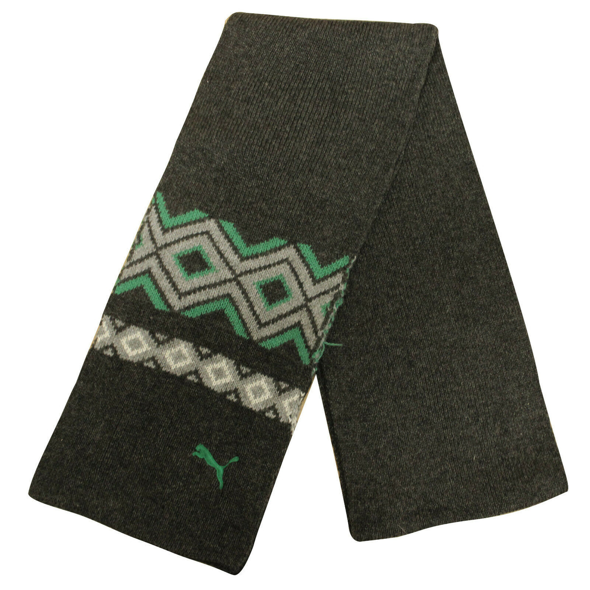 Puma Nordic Jacquard Unisex Knit Grey Scarf