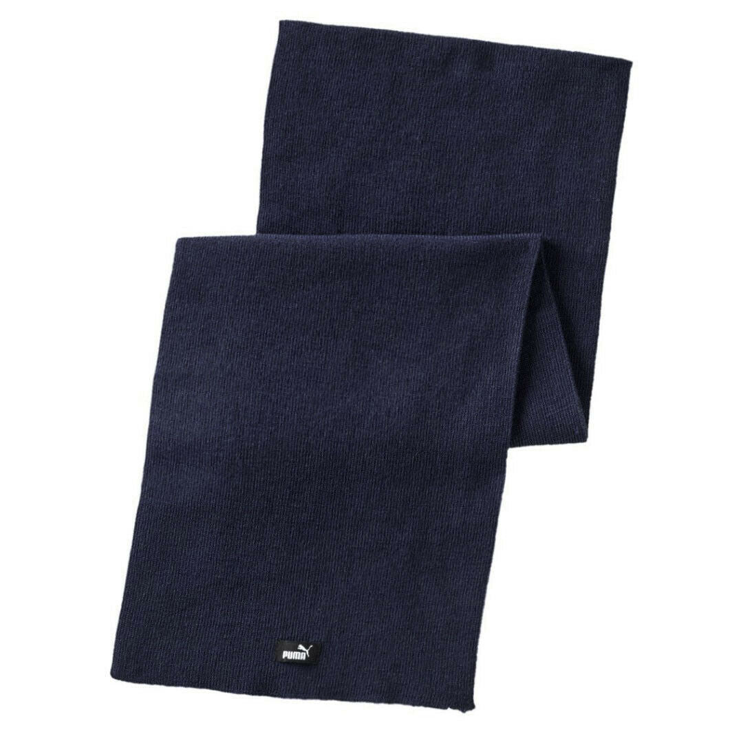 Puma Unisex Long Knit Navy Scarf