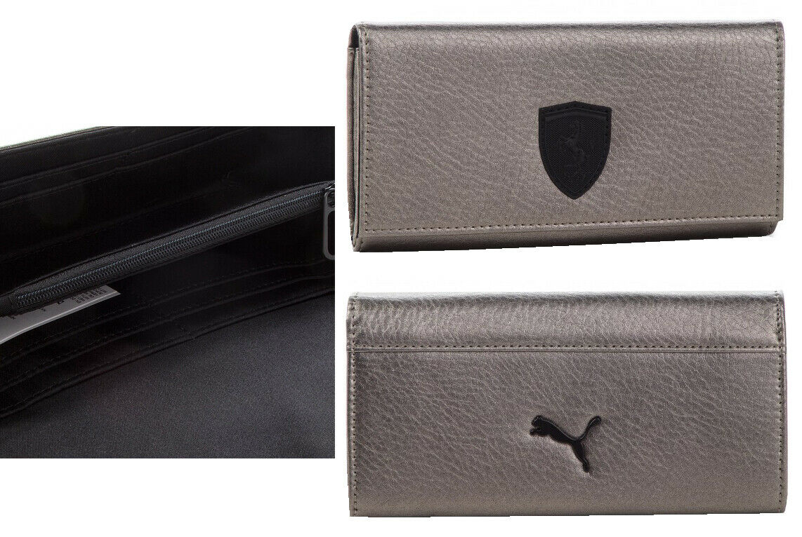 Puma SF Ferrari LS Womens Large Silver Wallet Purse