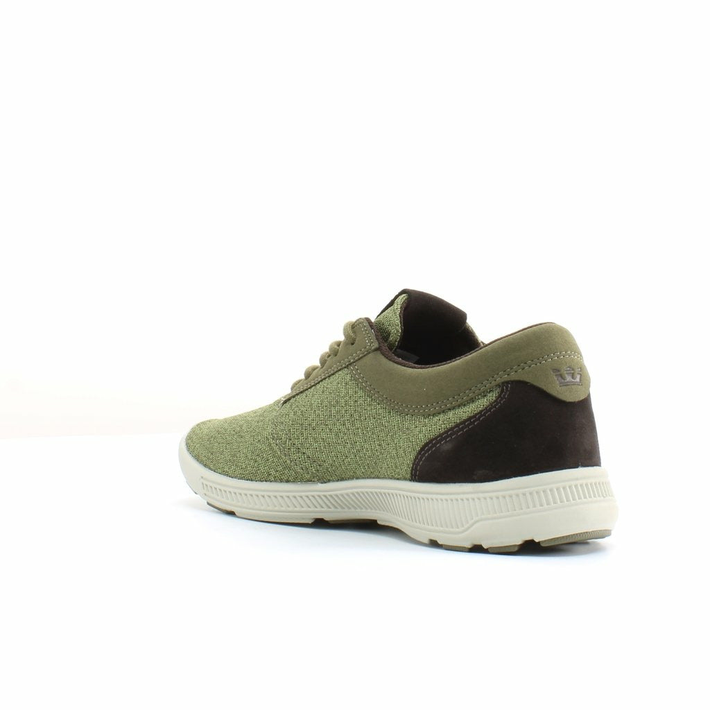 Supra Hammer Run Green Textile Mens Lace Up Trainers 08128 357