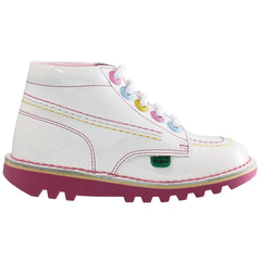 Kickers Kick Hi Ankle Kids White Boots