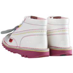 Kickers Kick Hi Ankle Kids White Boots