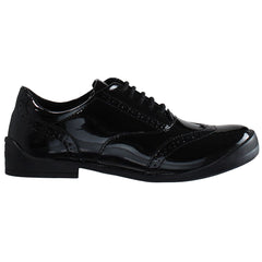 Kickers Bridie Brogue Kids Black Shoes