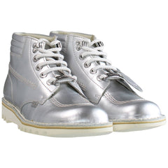 Kickers Throwback Ankle Womens Silver Boots