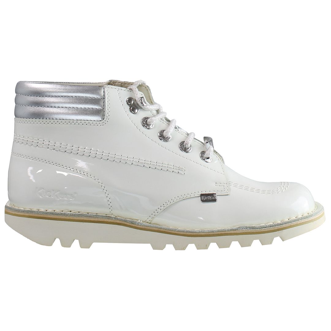 Kickers Throwback Ankle Womens White Boots