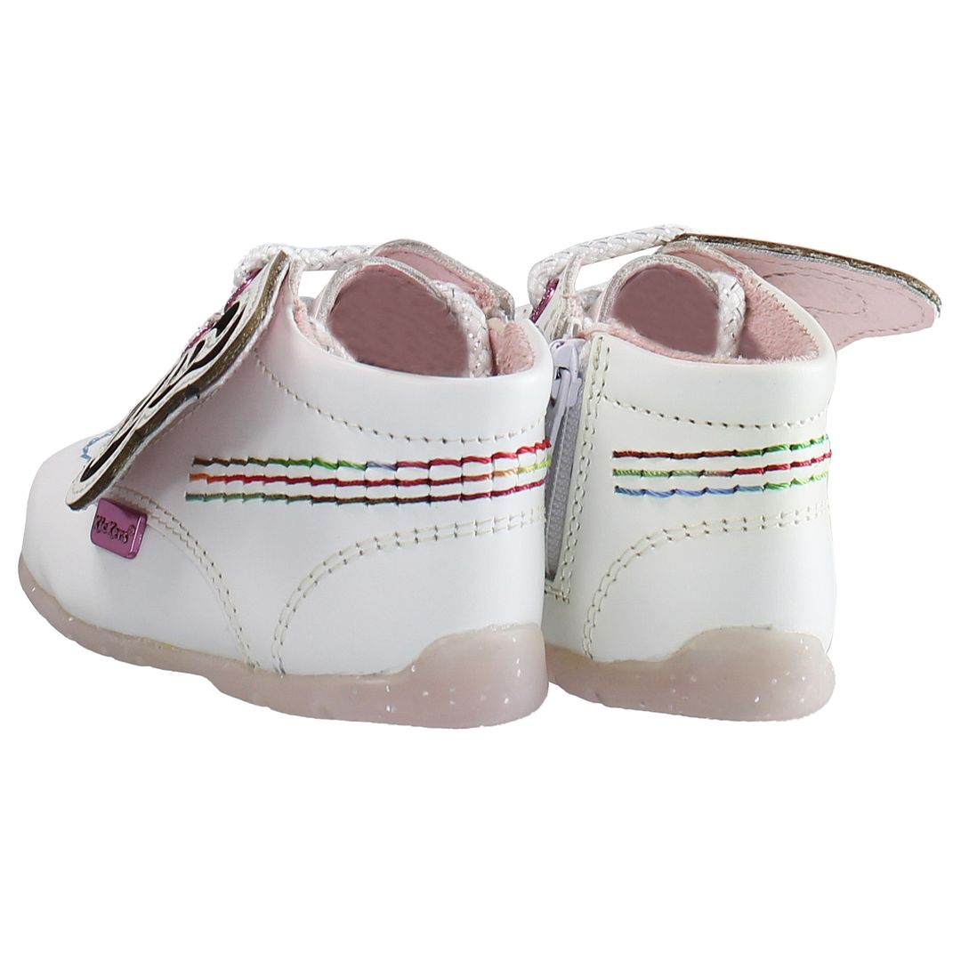 Kickers Hi Faires Kids White Boots