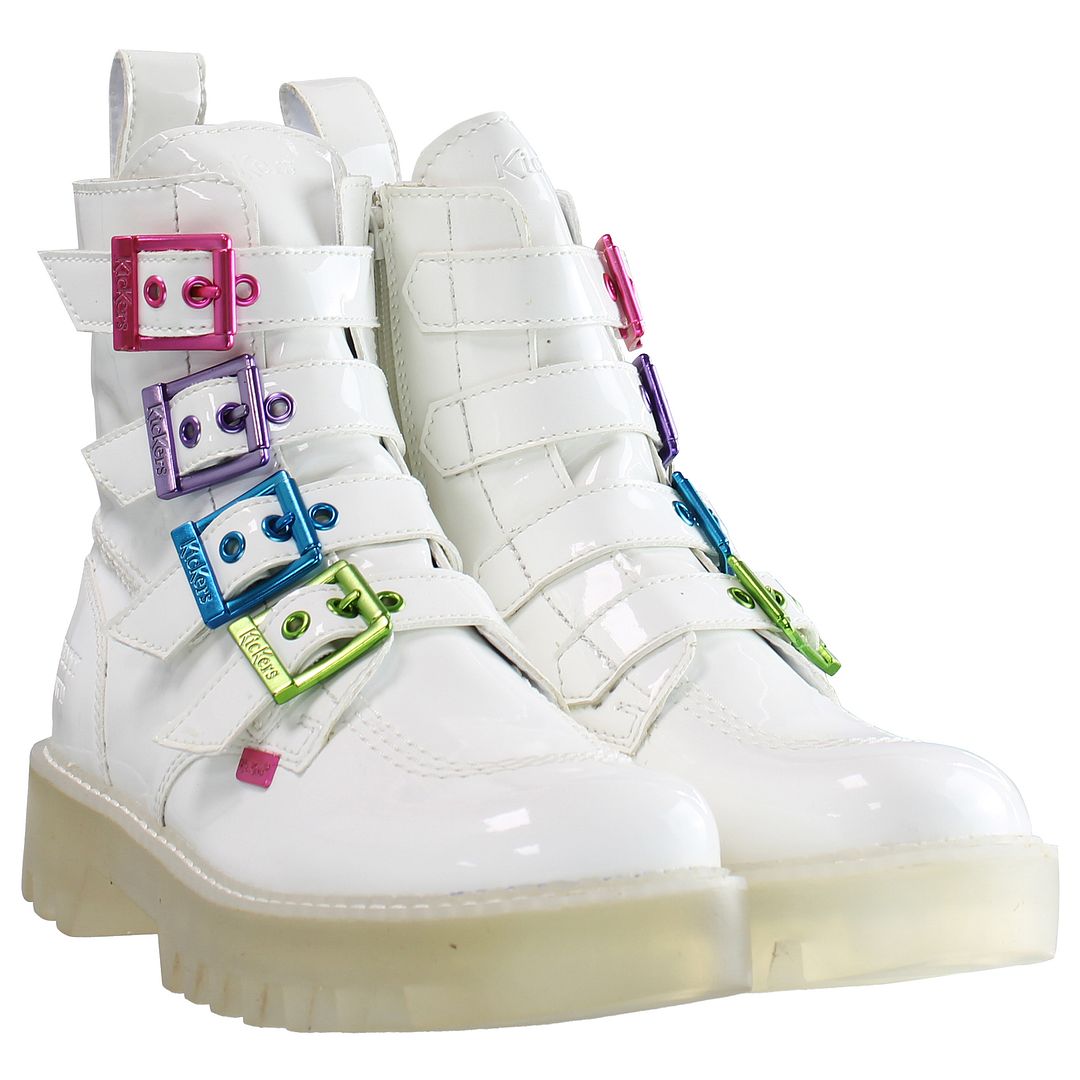 Kickers x Confetti Crowd Kizzie Higher Womens White Boots