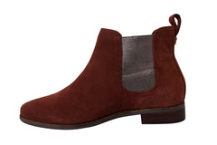 Toms Ella Burgundy Chelsea Boots - Womens