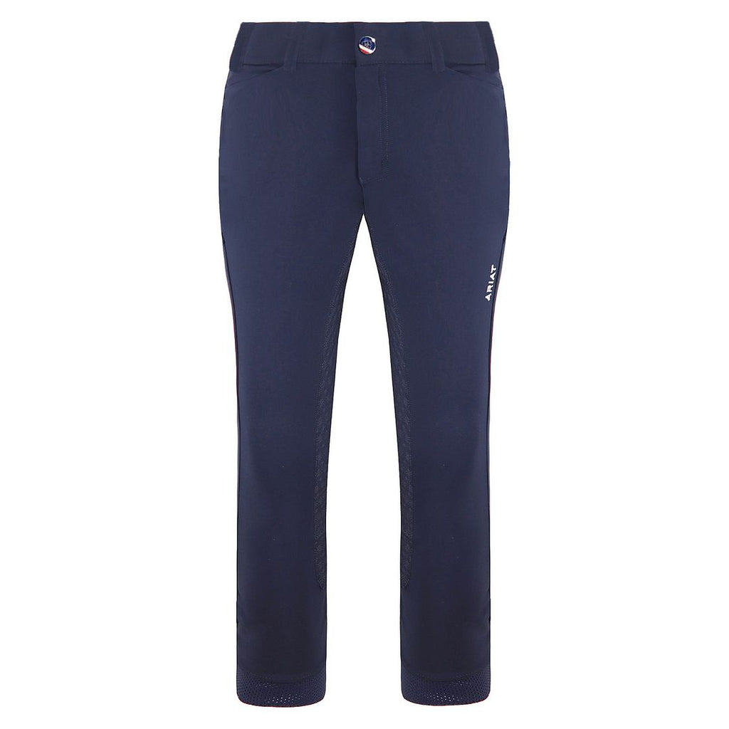 Ariat Tri Factor Kids Navy Blue Knee Patch Breech