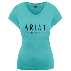 Ariat Logo Womens Turquoise T-Shirt