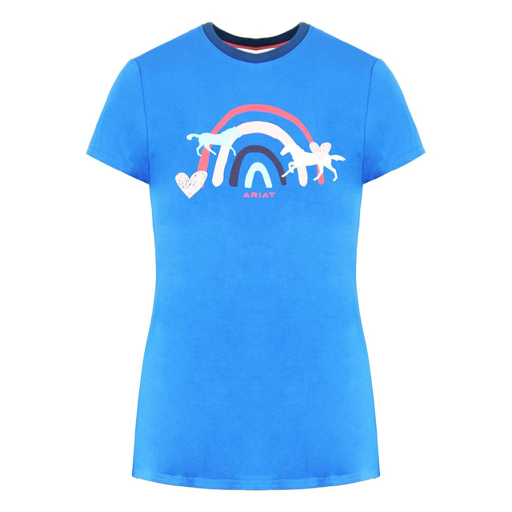 Ariat Rainbow Wishes Kids Blue T-Shirt