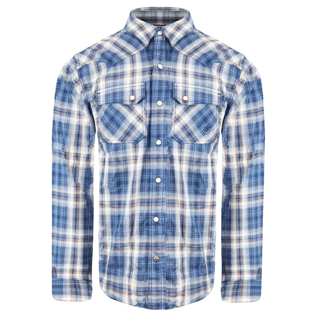 Ariat Abilet Retro Mens Blue/White Shirt