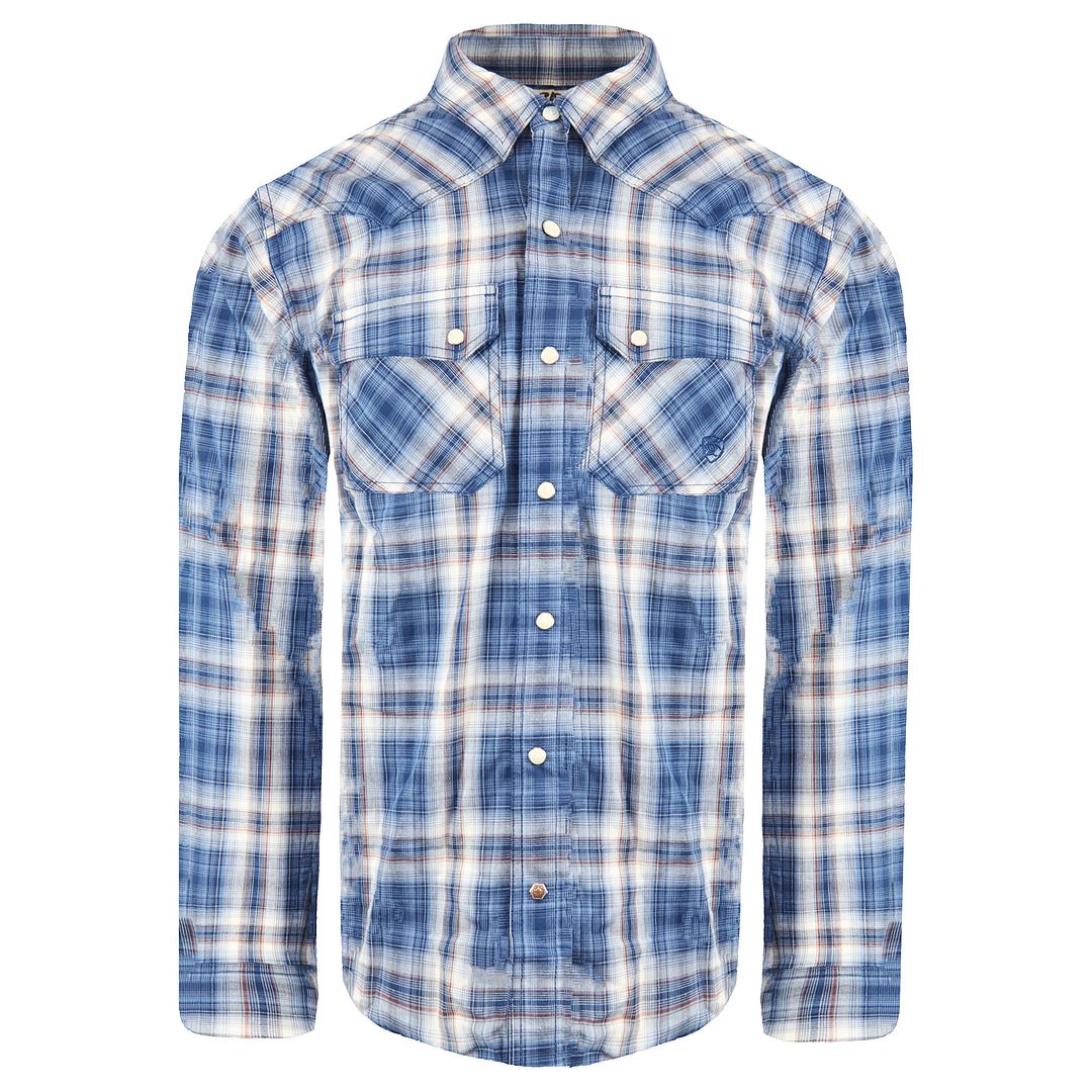 Ariat Abilet Retro Mens Blue/White Shirt