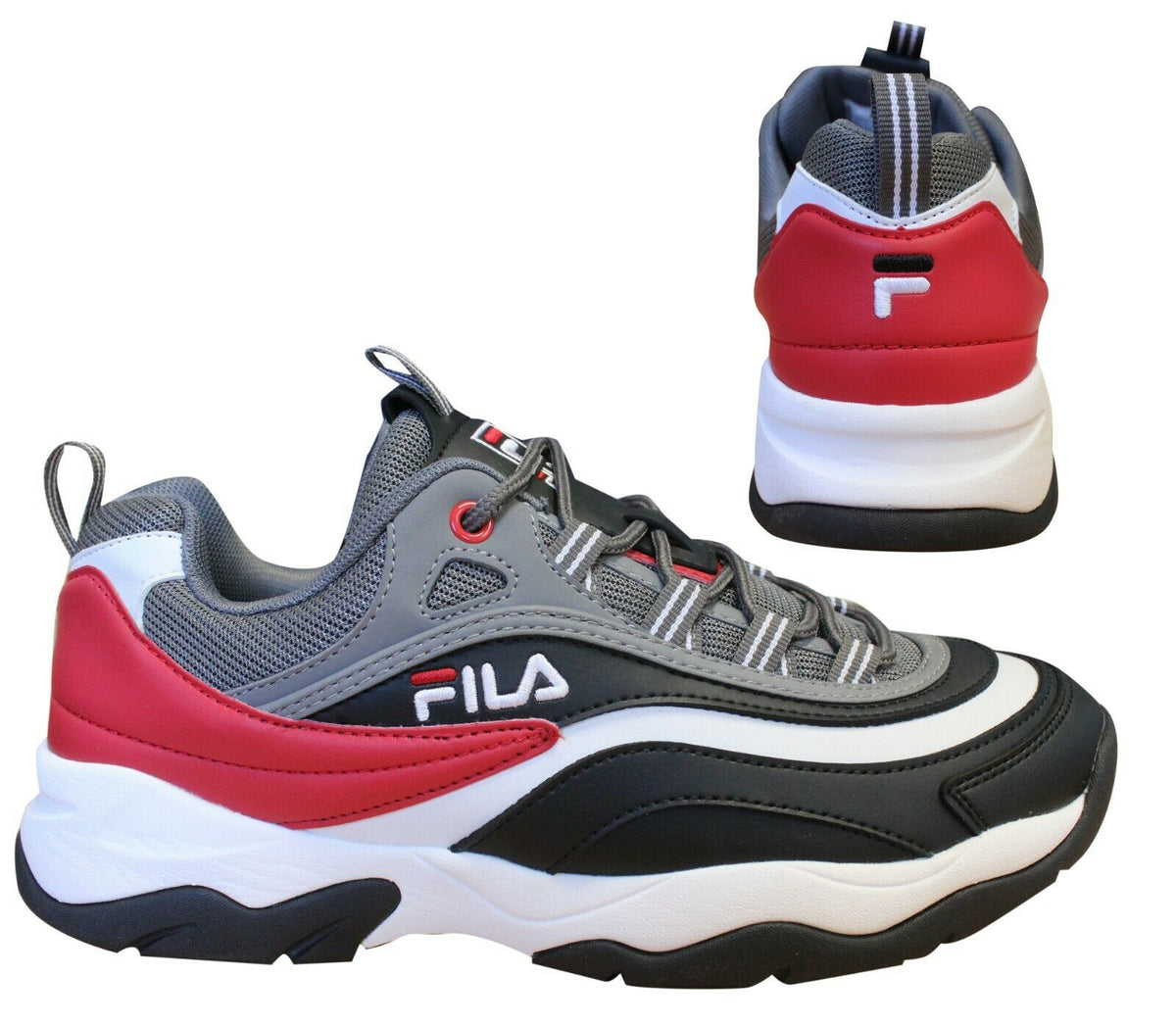 Fila Ray Cb Low Mens Black/Red Trainers