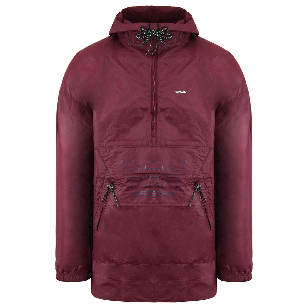 Supra Mens Old Street Burgundy Anorak Jacket