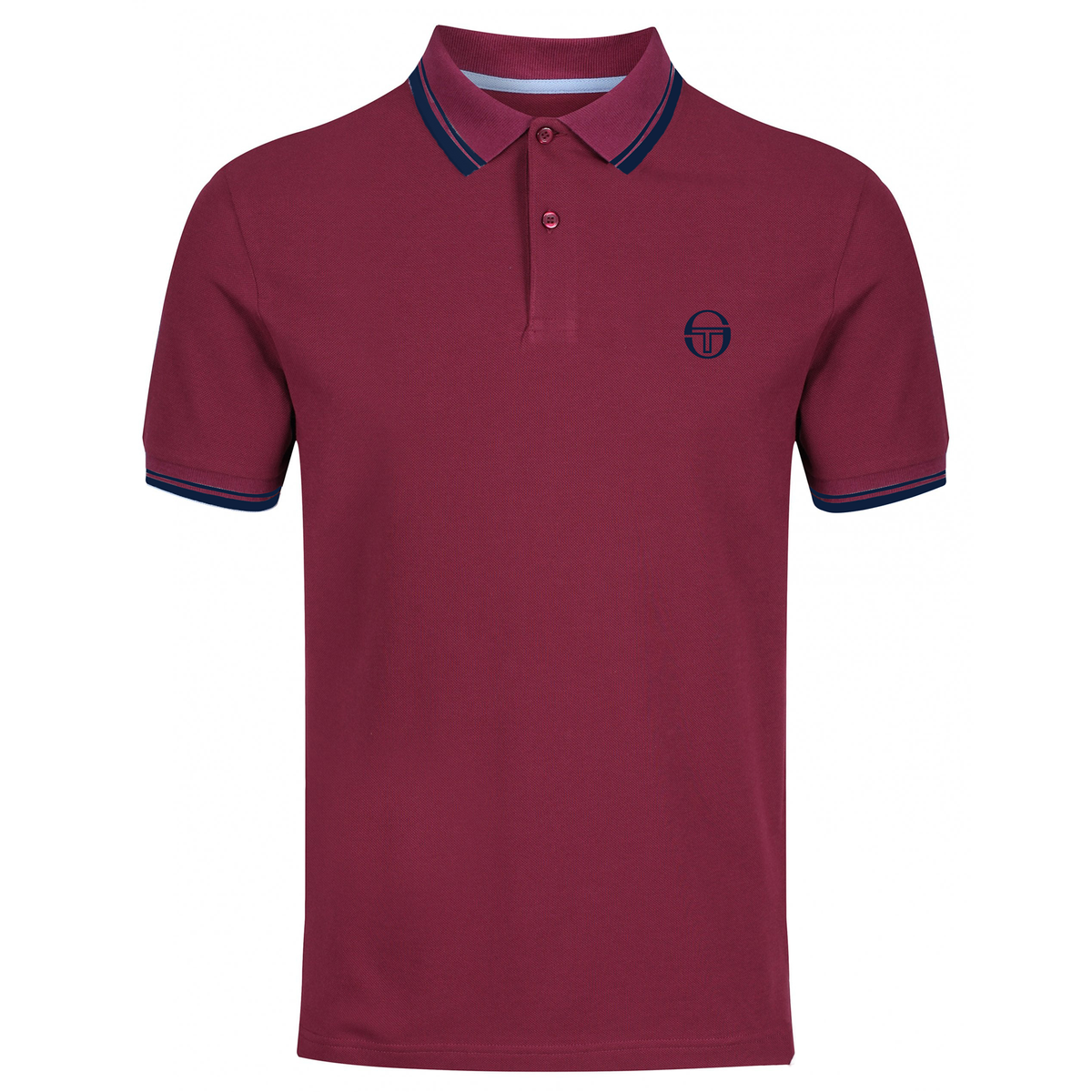 Sergio Tacchini Iconic Mens Dark Red Polo Shirt