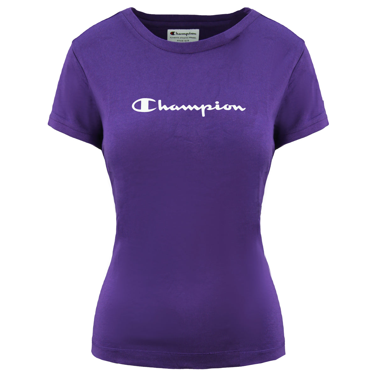 Champion Logo Womens Purple T-Shirt