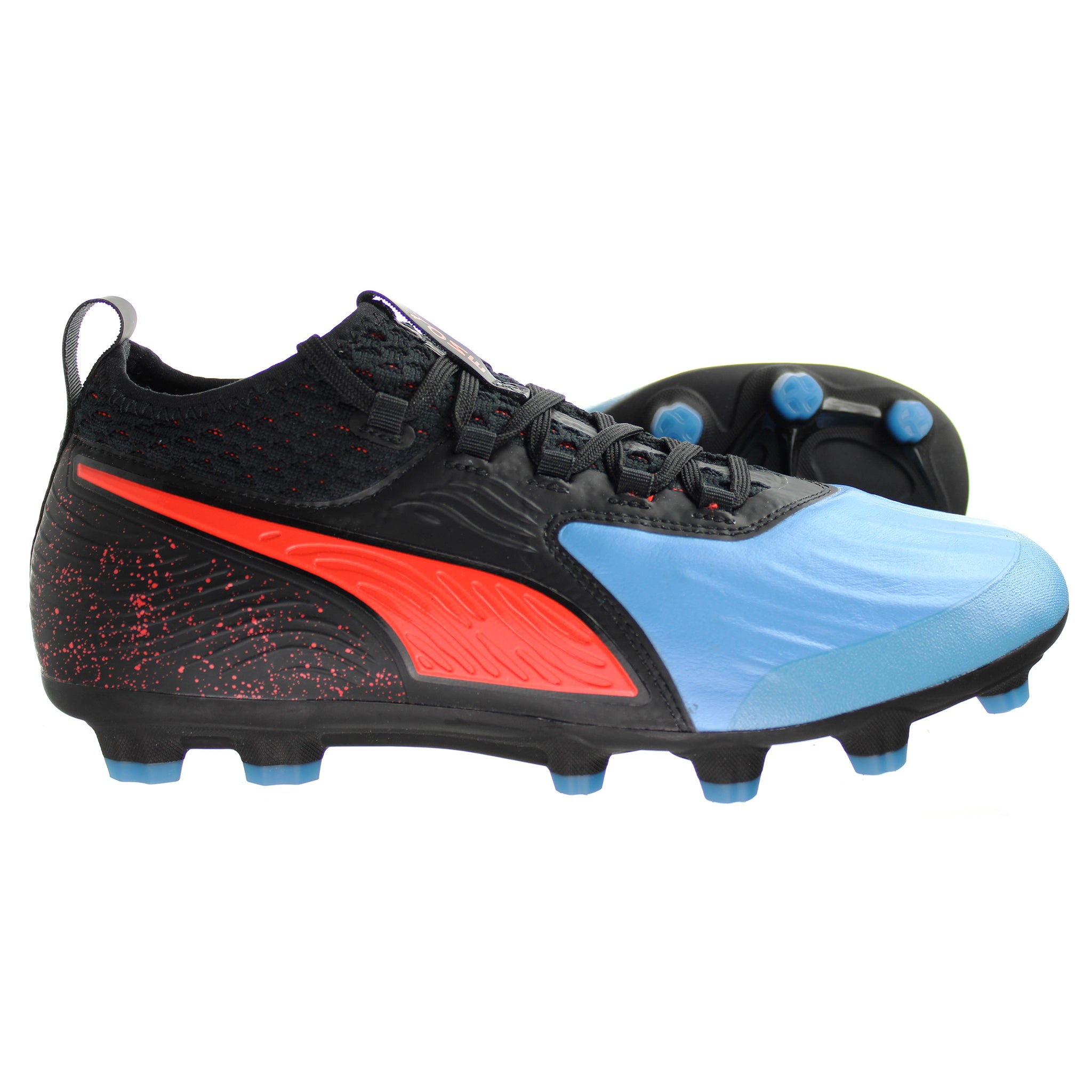 Puma One 19.2 HG Mens Black/Blue Football Boots