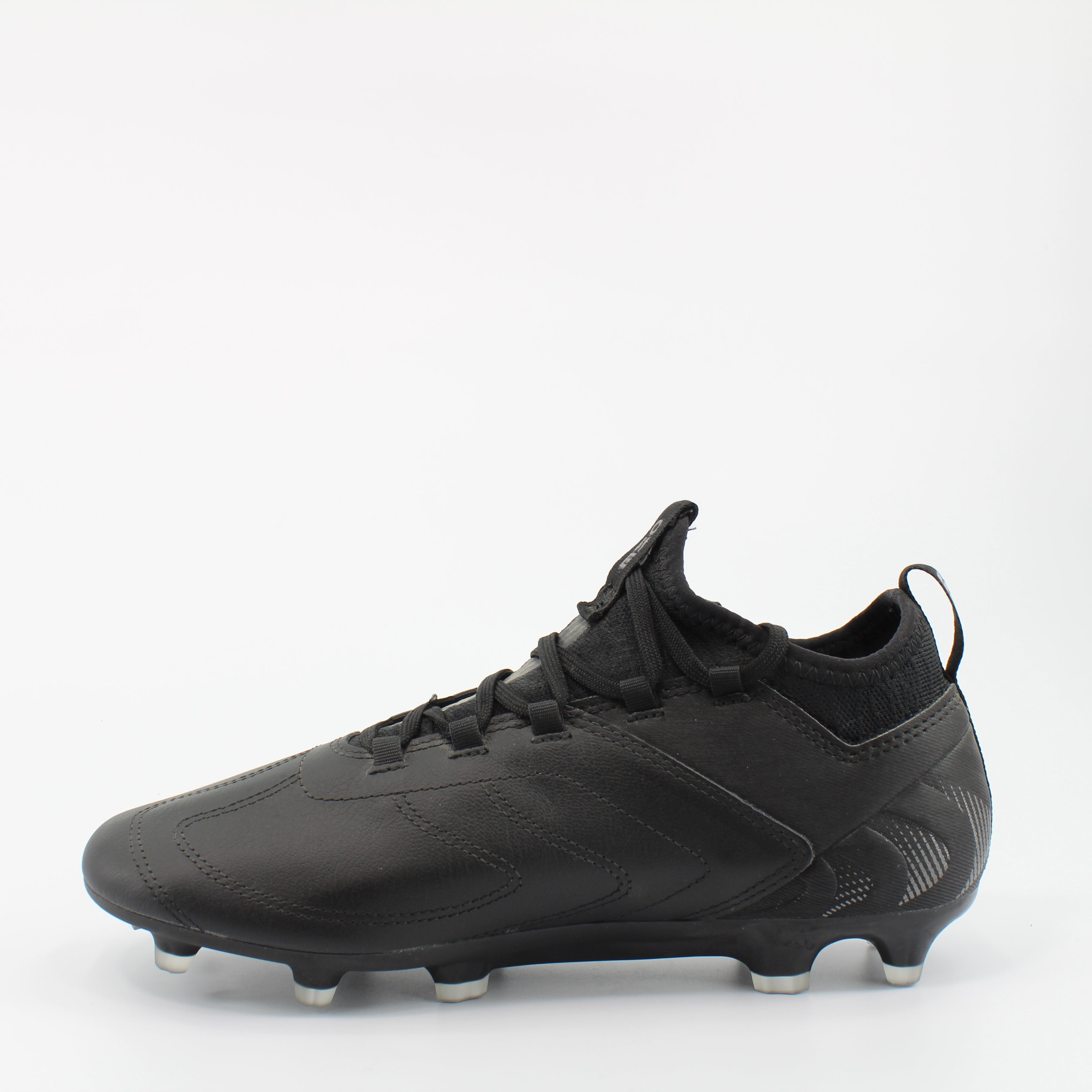 Puma One 20.3 FG/AG Black Leather Mens Football Boots 105826 02