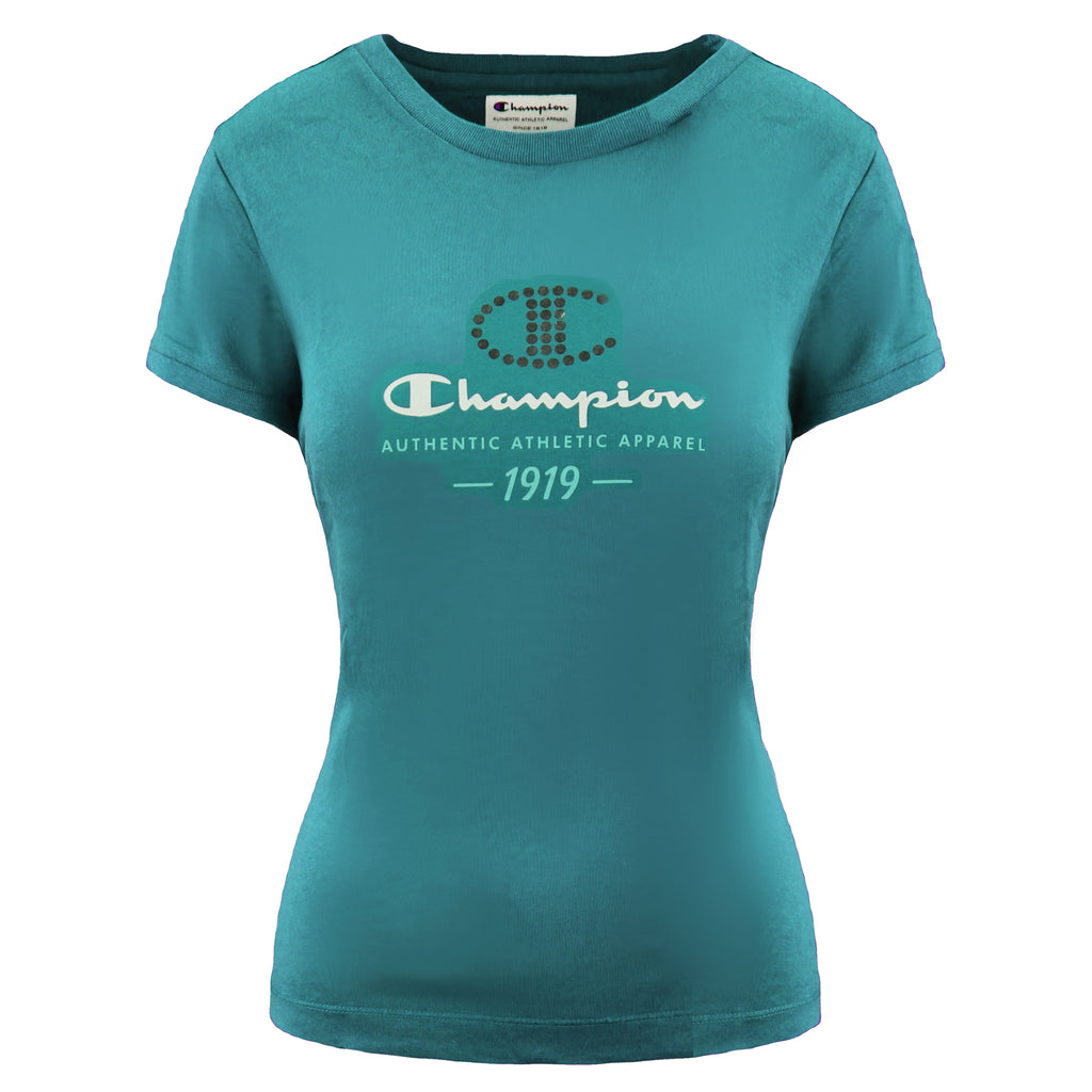 Champion Graphic Womens Aqua T-Shirt