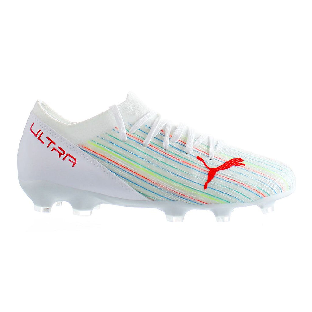 Puma Ultra 3.2 FG/AG Jr White Kids Football Boots