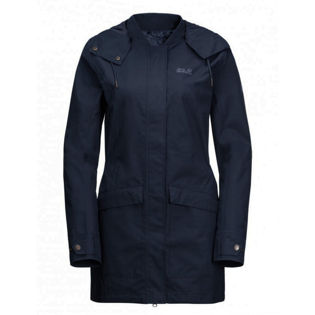 Jack Wolfskin Rocky River Womens Navy Parka Jacket