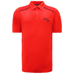 Asics Motion Dry Padel Mens Red Polo Shirt