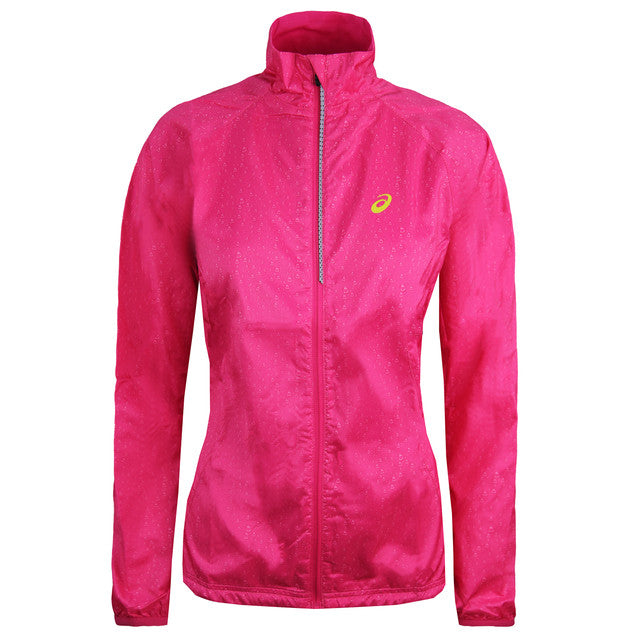 Asics Logo Womens Pink Wind Breaker Jacket