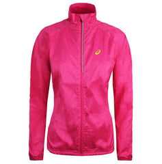 Asics Logo Womens Pink Wind Breaker Jacket