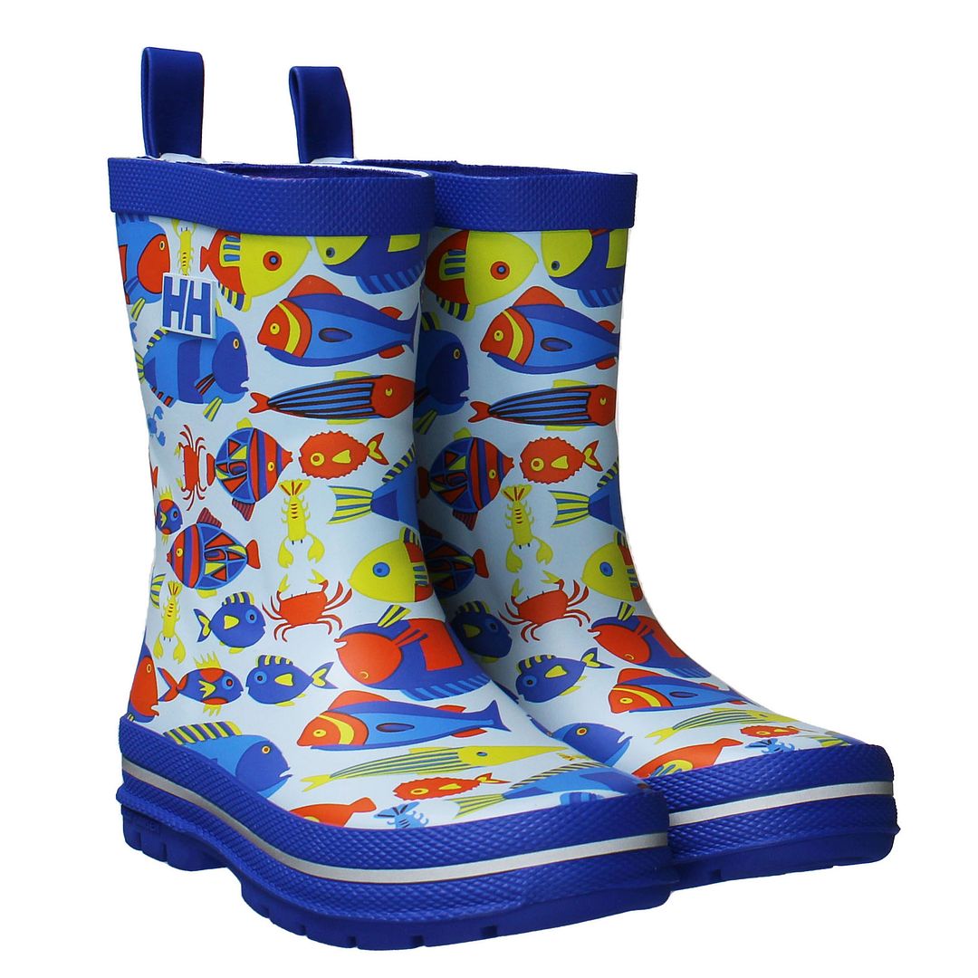 Helly Hansen JR Splash Print Kids Blue Wellingtons