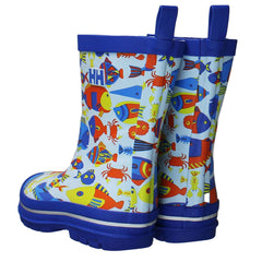 Helly Hansen JR Splash Print Kids Blue Wellingtons