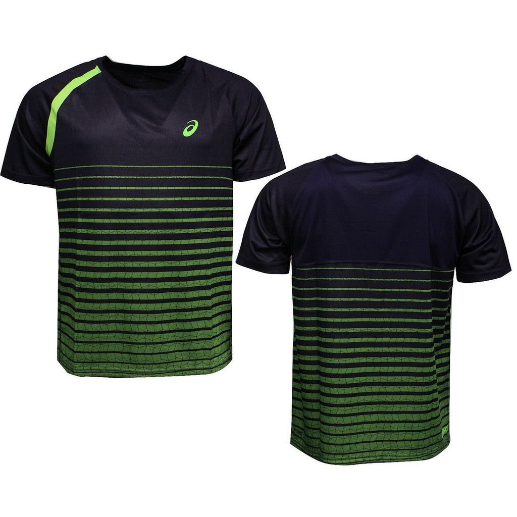 Asics Performance Mens Black/Green T-Shirt