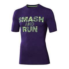 Asics Smash & Run Mens Purple T-Shirt