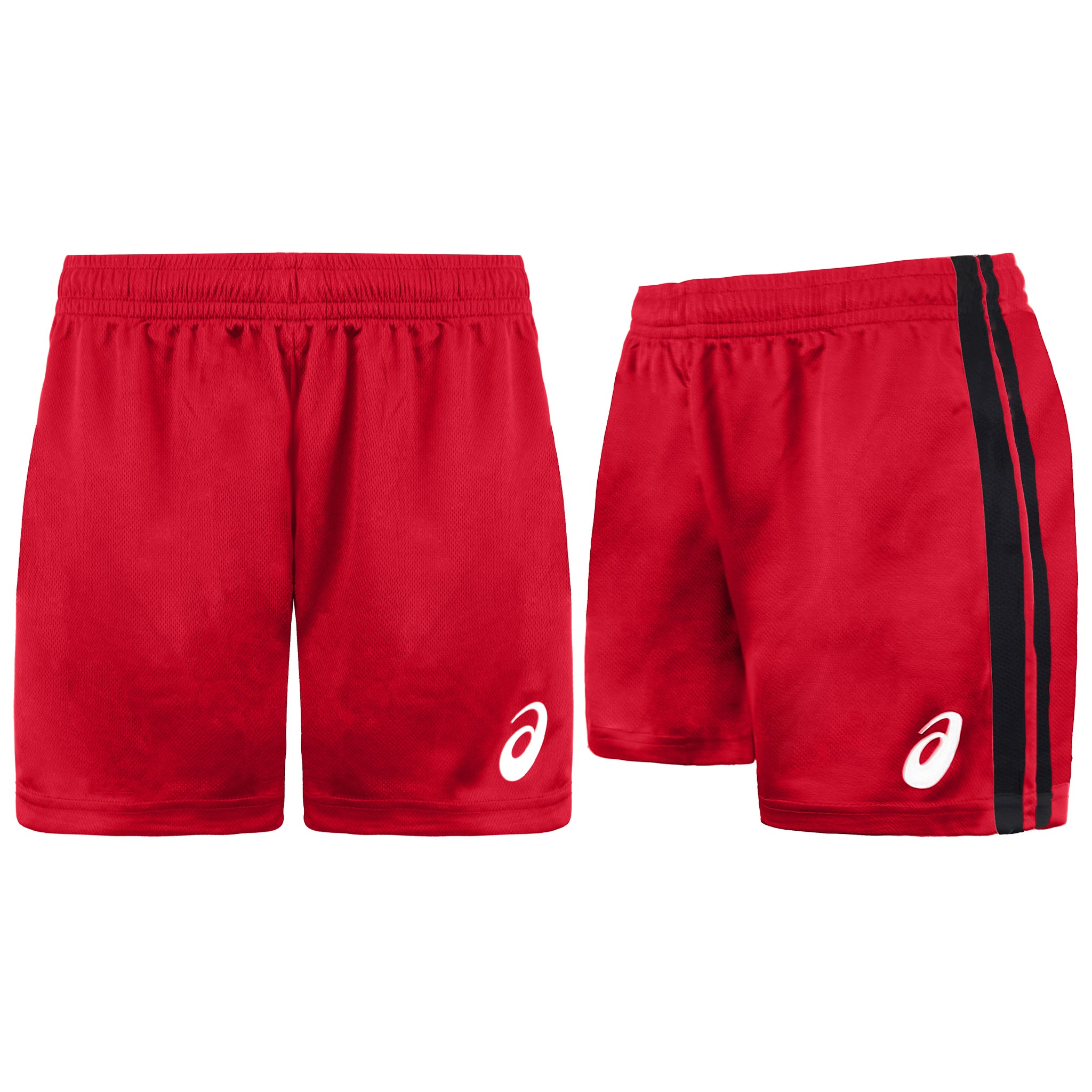 Asics Logo Mens Black/Red Shorts