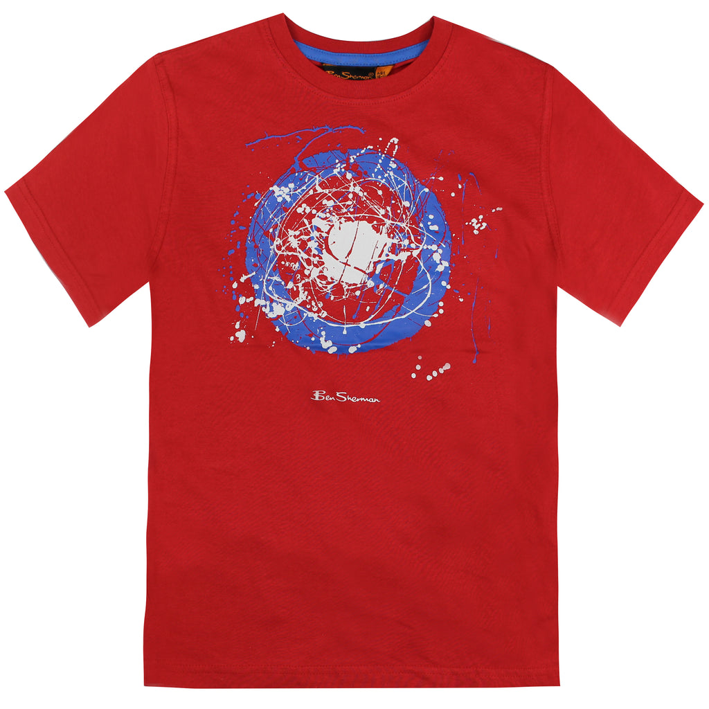 Ben Sherman Target Print Kids Red T-Shirt