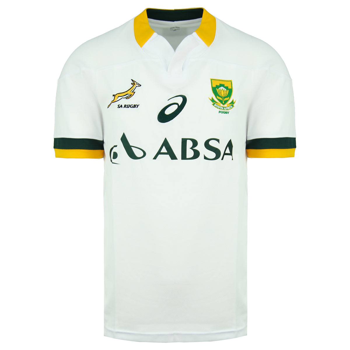 Asics Springboks Away Match Jersey Mens White Rugby T-Shirt