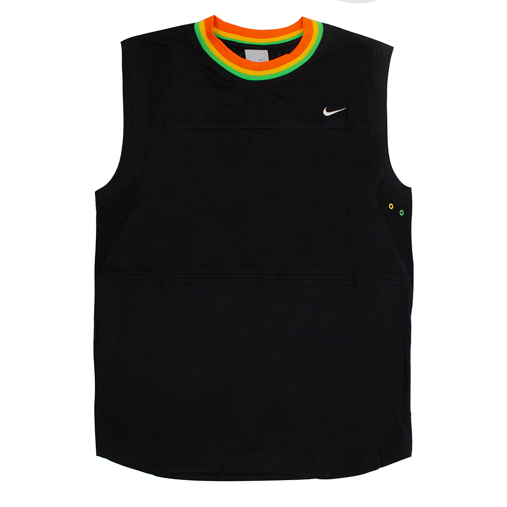 Nike Mens Basketball Vest Mesh Panel Tank Top Black 125338 010